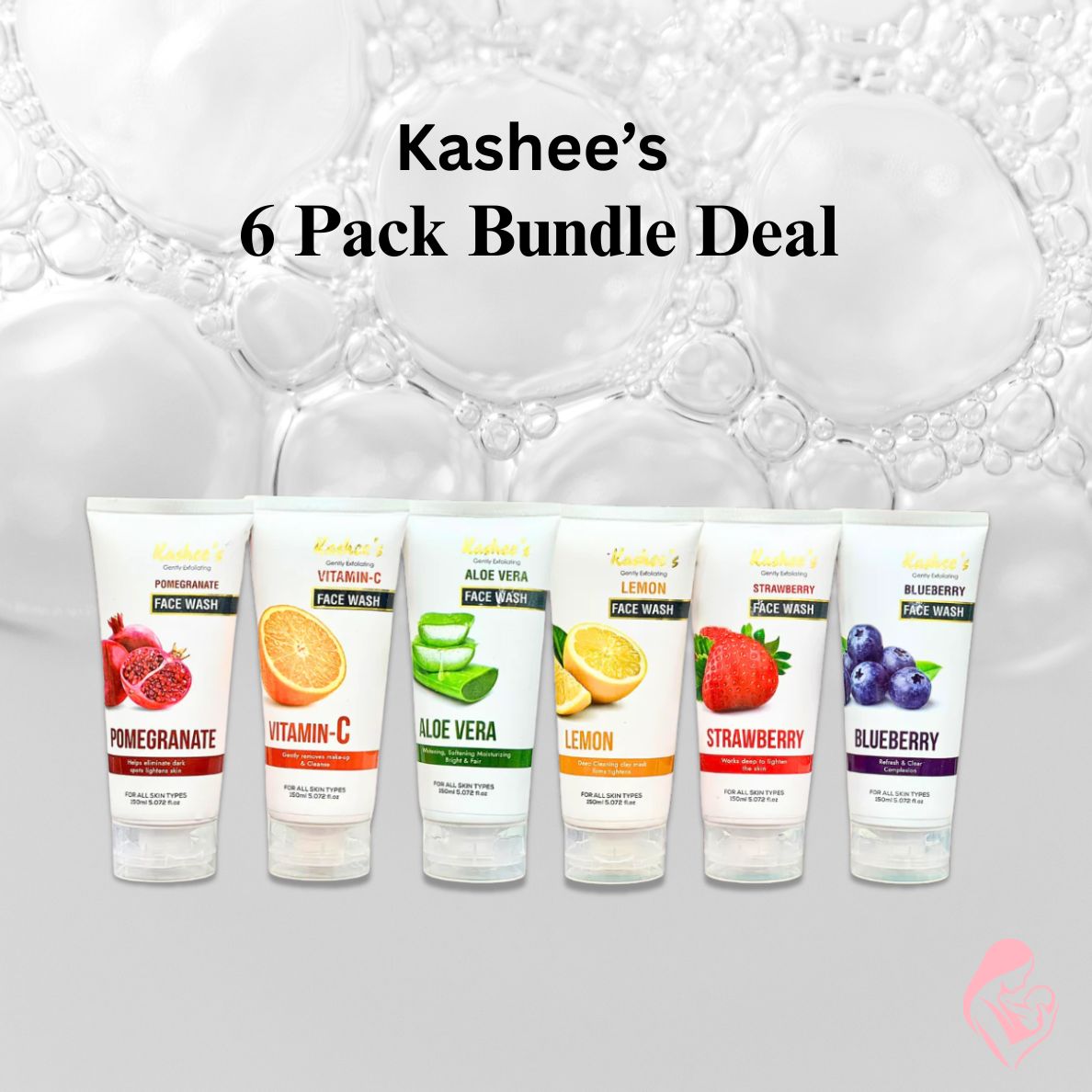 Kashee’s Whitening Face Wash Bundle – Brightening & Deep Cleansing Skincare Set