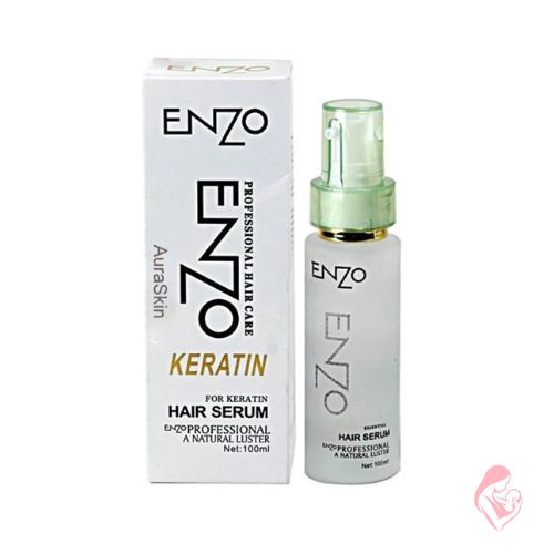 Enzo Keratin Hair Serum for Frizzy & Damaged Hair – 100ml