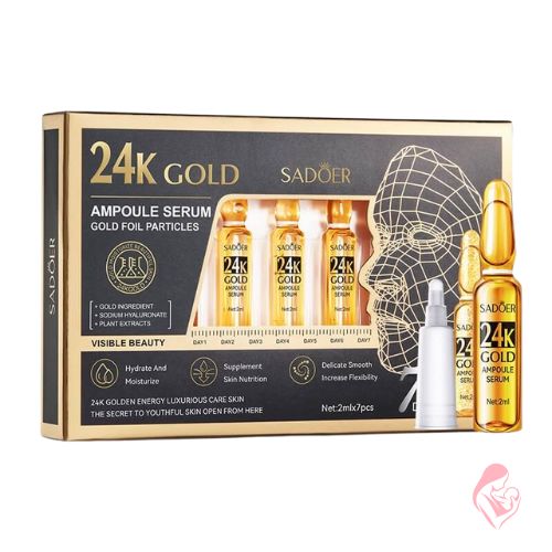 Sadoer 24K Gold Ampoule Face Serum (7pcs) – Repair & Revitalize Tender Skin