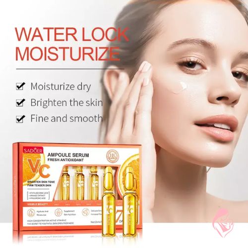 Sadoer Vitamin C Ampoule Serum (7pcs × 2ml) – Brightening & Anti-Aging Care