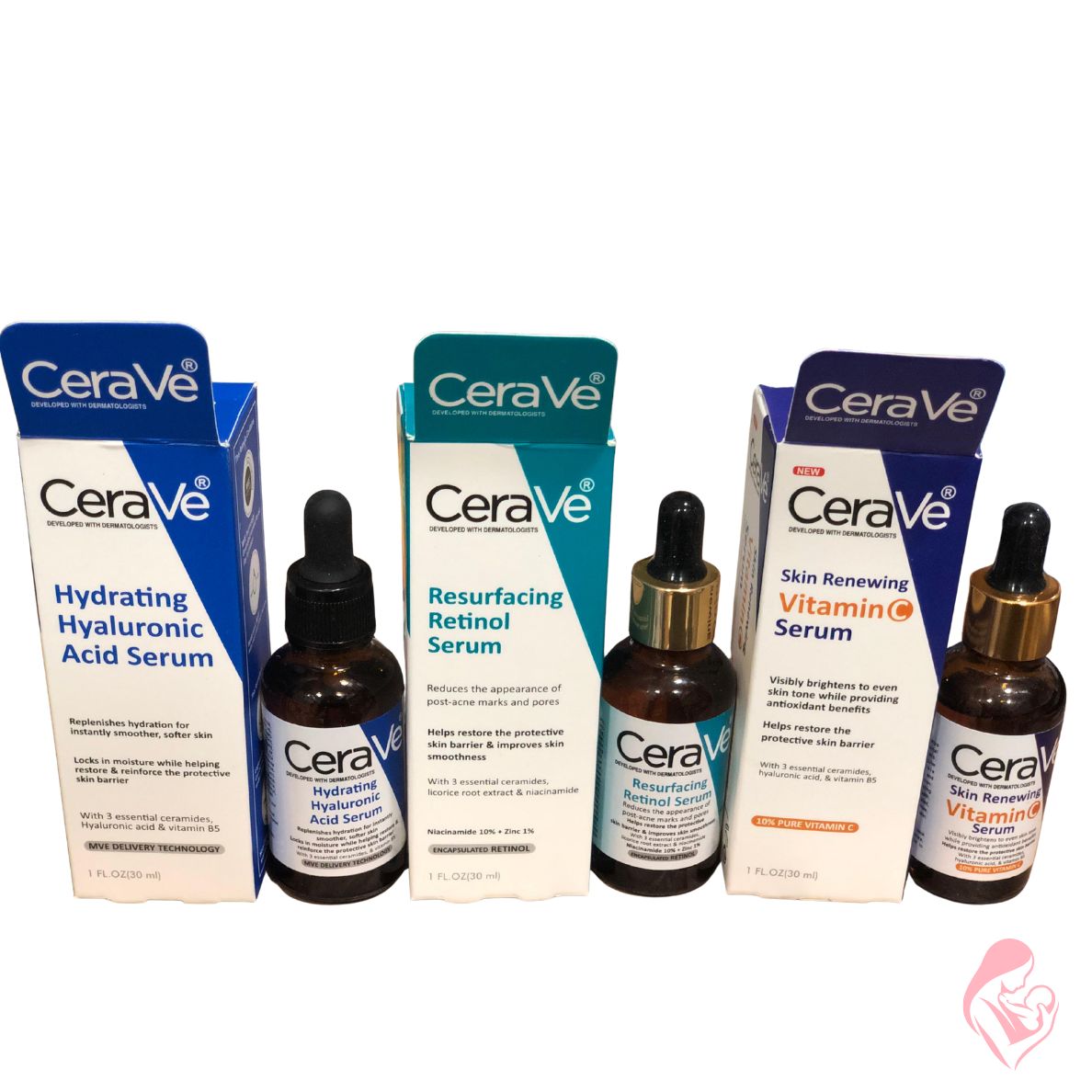 CeraVe 3 Serum Bundle – Hydrating, Brightening & Skin-Renewing Care